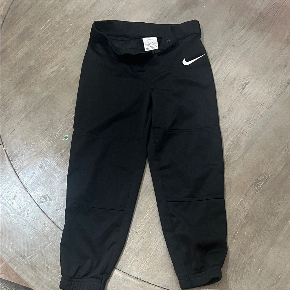 Nike Kids Black Sweatpants with White Logo